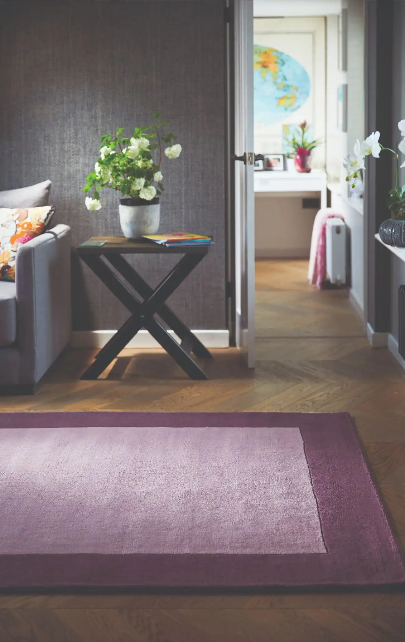 Borders Mauve Rug - Image 4
