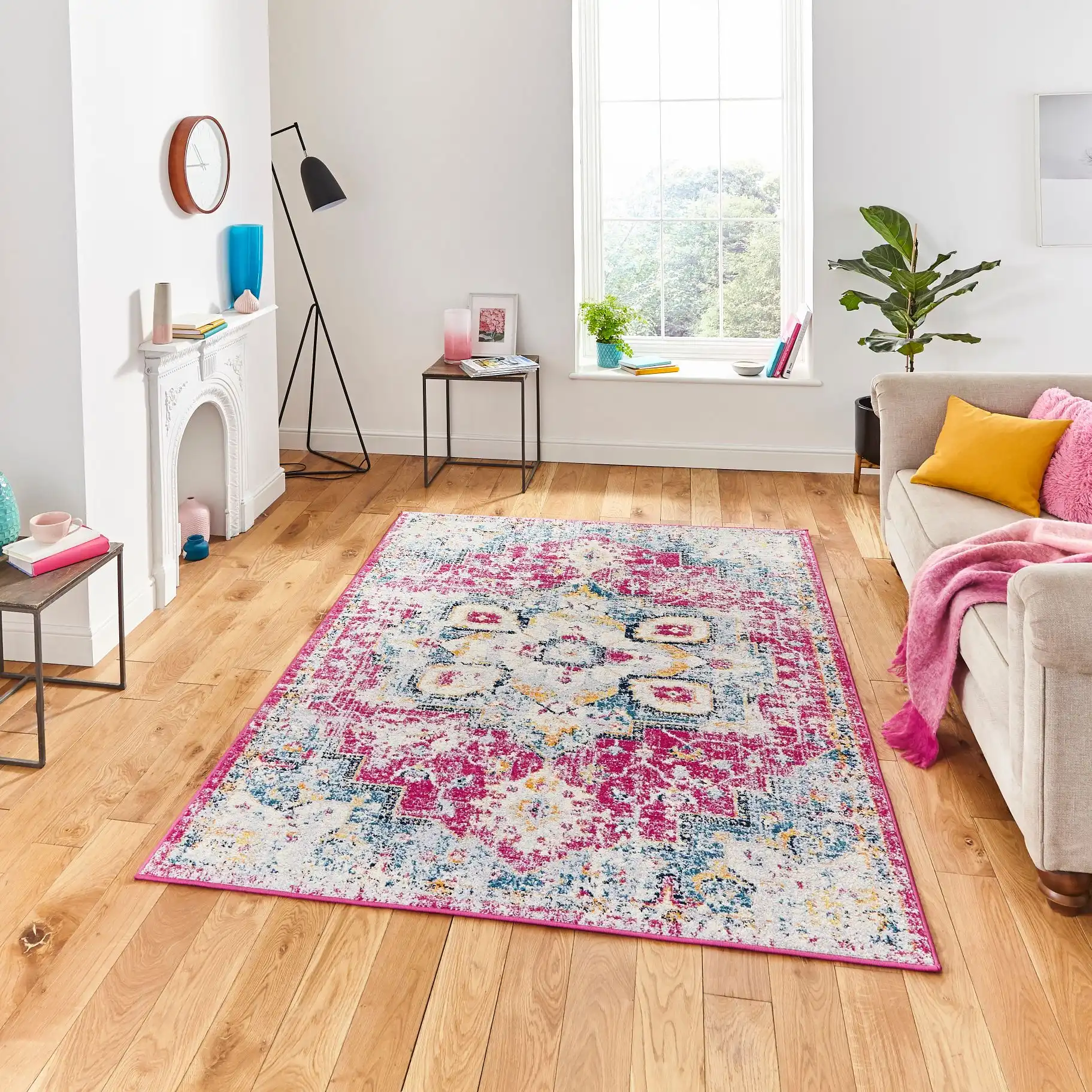 Boston G0532 Fuchsia Blue Rug