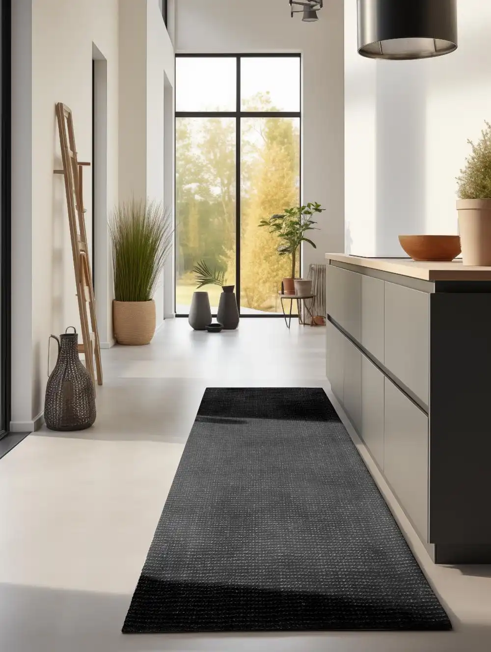 Boucle 105976 Dark Black Rug - Image 3