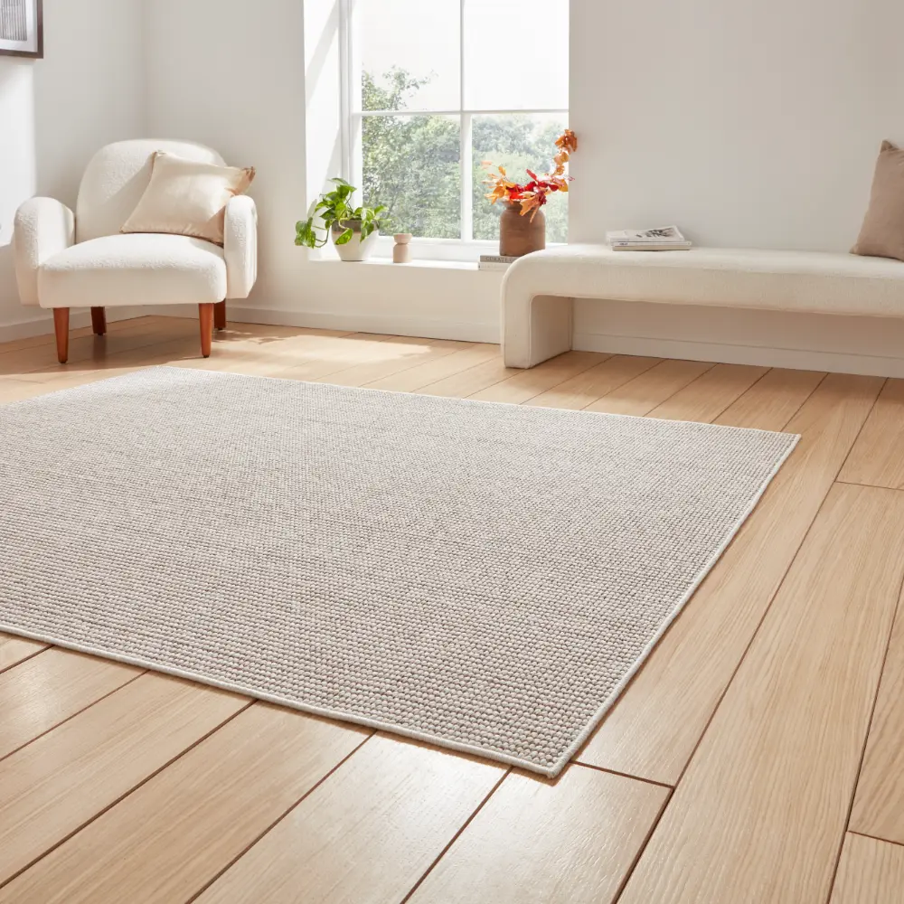 Boucle E6404 White/Brown Rug - Image 2