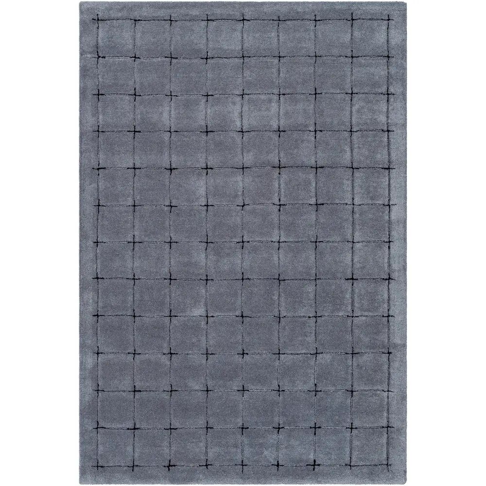 Brook Hand Tufted Grey Black Wool Modern Living Dining Bedroom BKO2335 Rug - Image 3