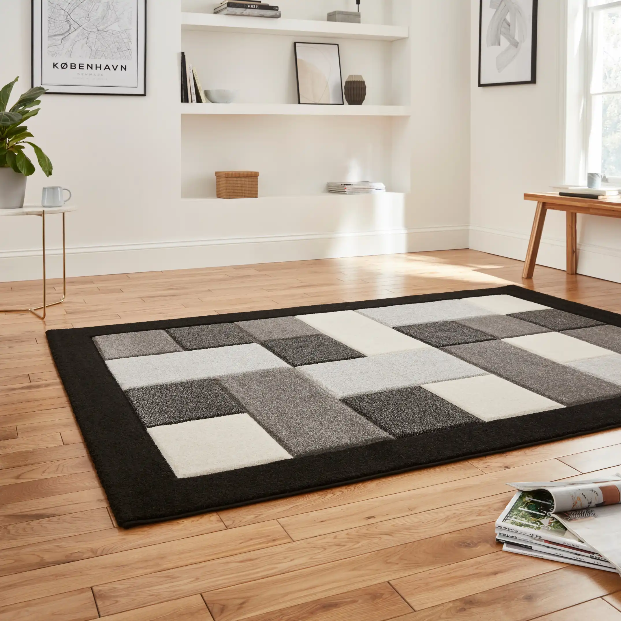 Brooklyn BRK04 Black Grey Rug - Image 5