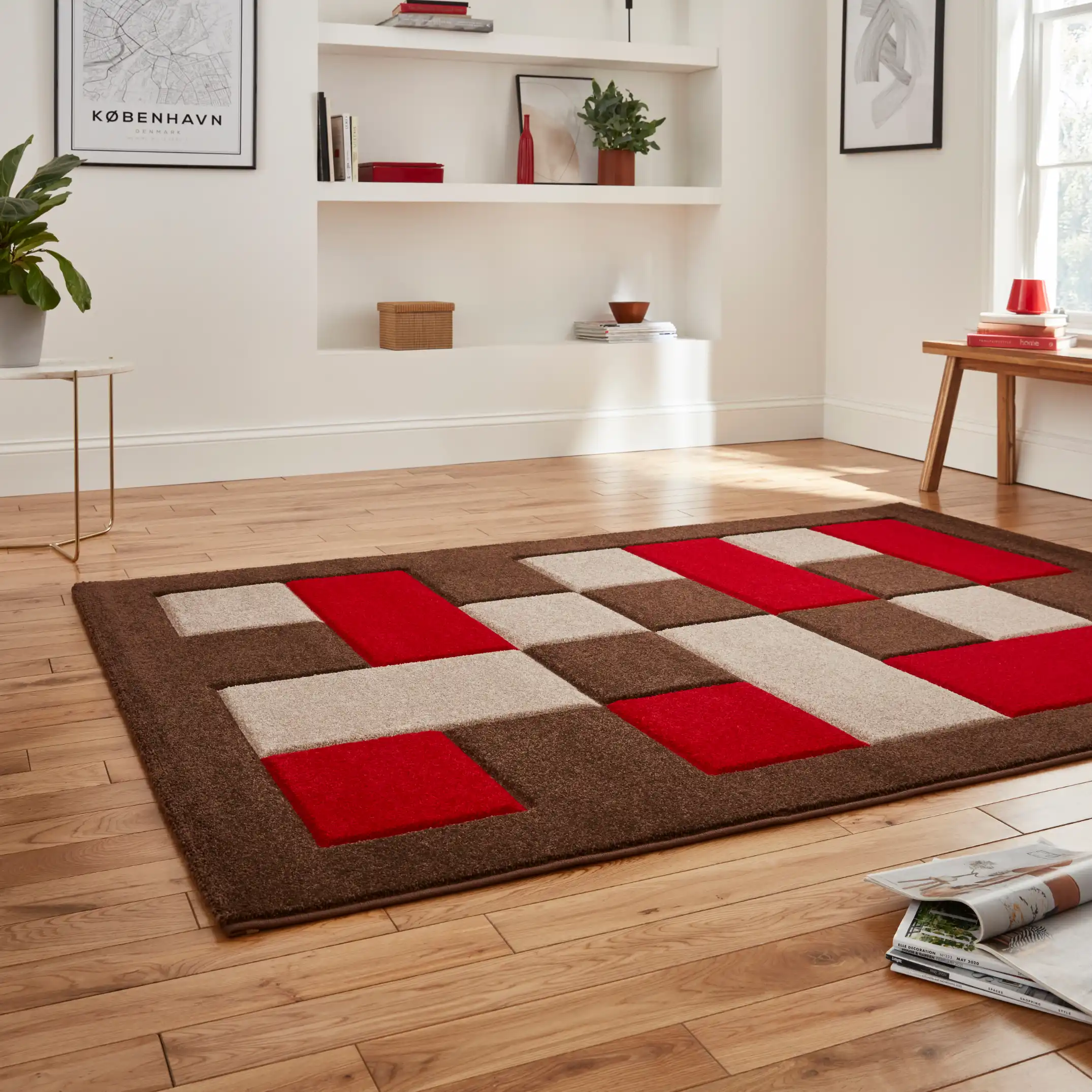 Brooklyn BRK04 Brown Red Rug - Image 5