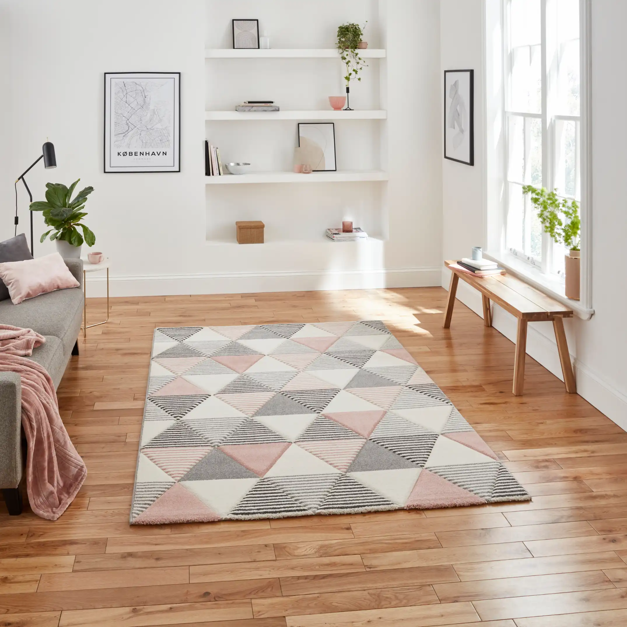 Brooklyn BRK15 Grey Rose Rug