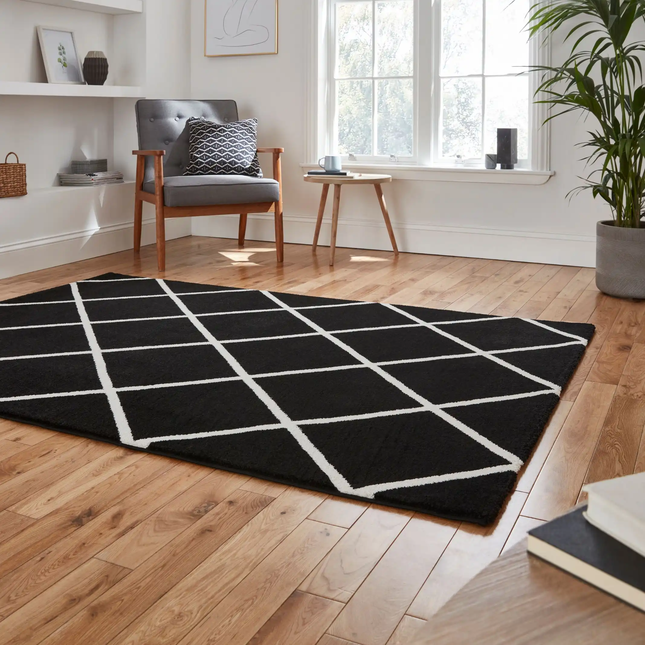 Brooklyn BRK35 Black White Rug - Image 5