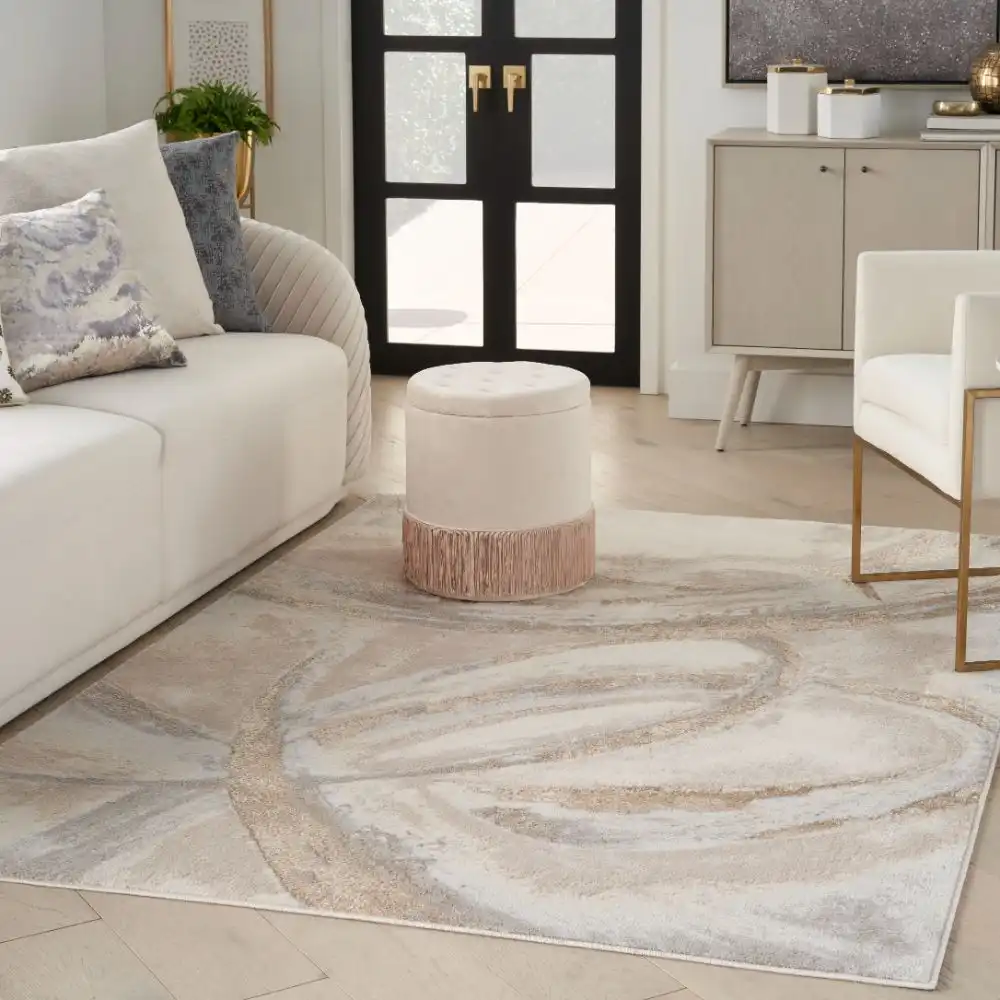Brushstrokes BSK01 Beige Grey Rug