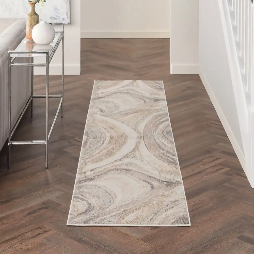 Brushstrokes BSK03 Cream Grey Rug - Image 7