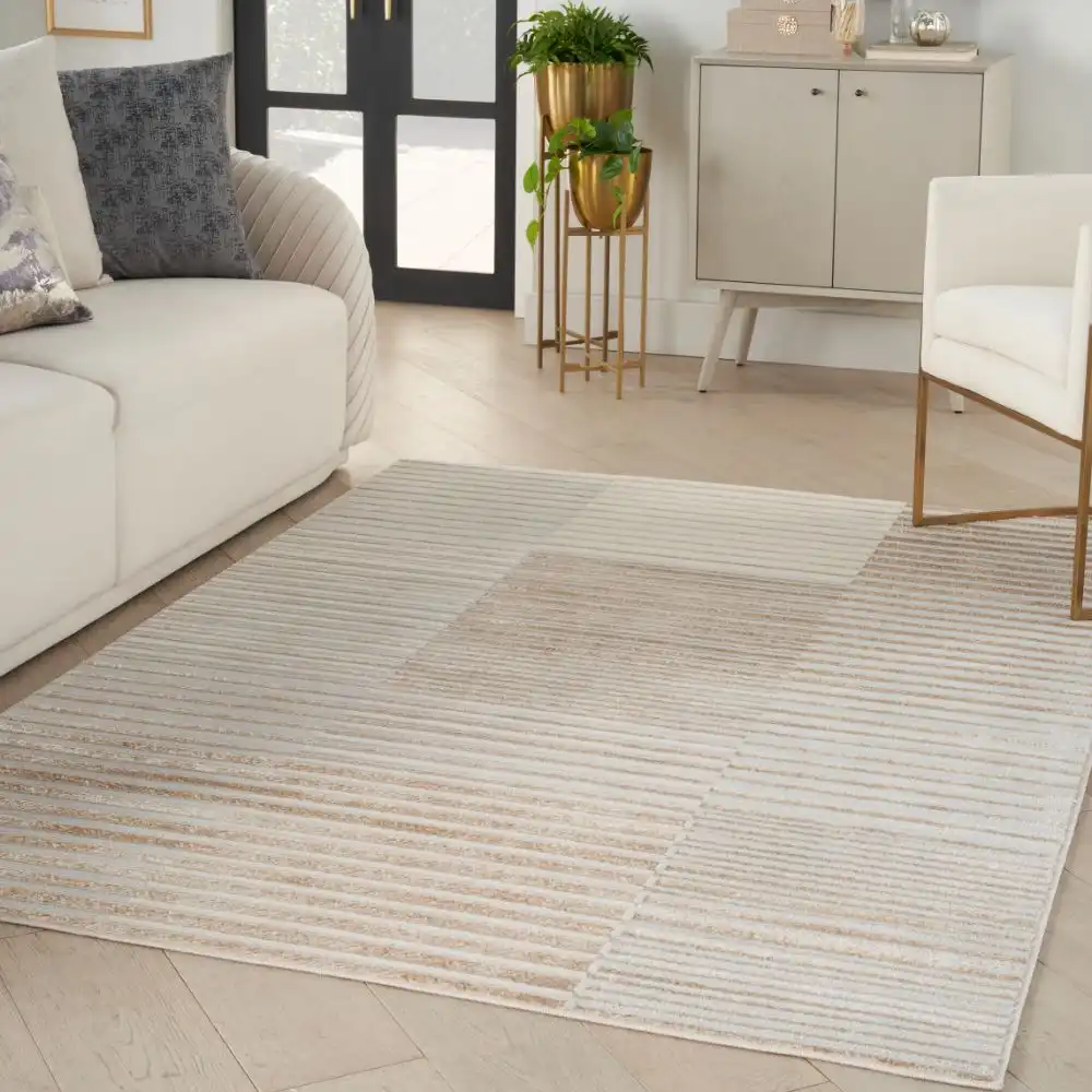 Brushstrokes BSK04 Beige Silver 1 Rug