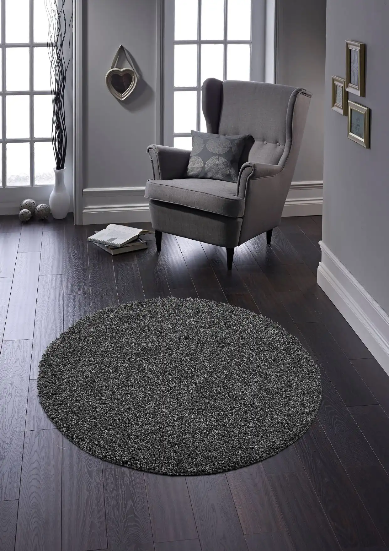 Buddy Washable Charcoal Rug - Image 3