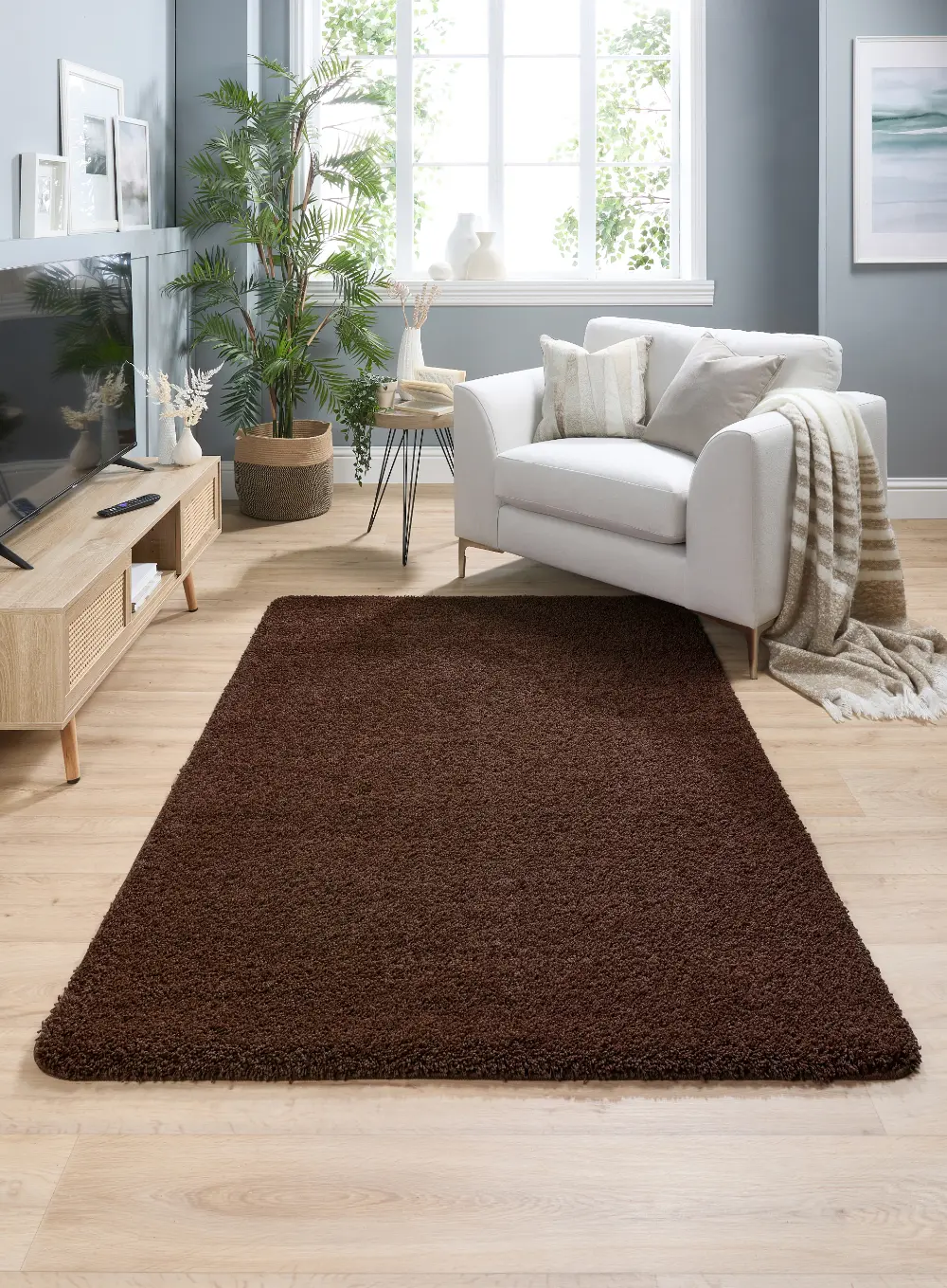 Buddy Washable Chocolate Rug