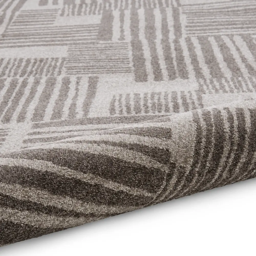 Catherine Lansfield Blocks Modern Abstract Dark Grey Rug - Image 8