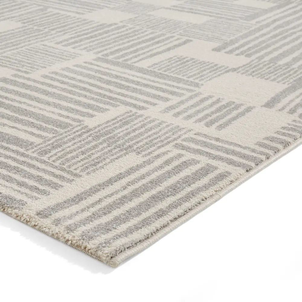 Catherine Lansfield Blocks Modern Abstract Grey  Rug - Image 7