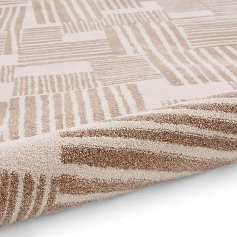 Catherine Lansfield Blocks Modern Abstract Natural Rug - Image 9