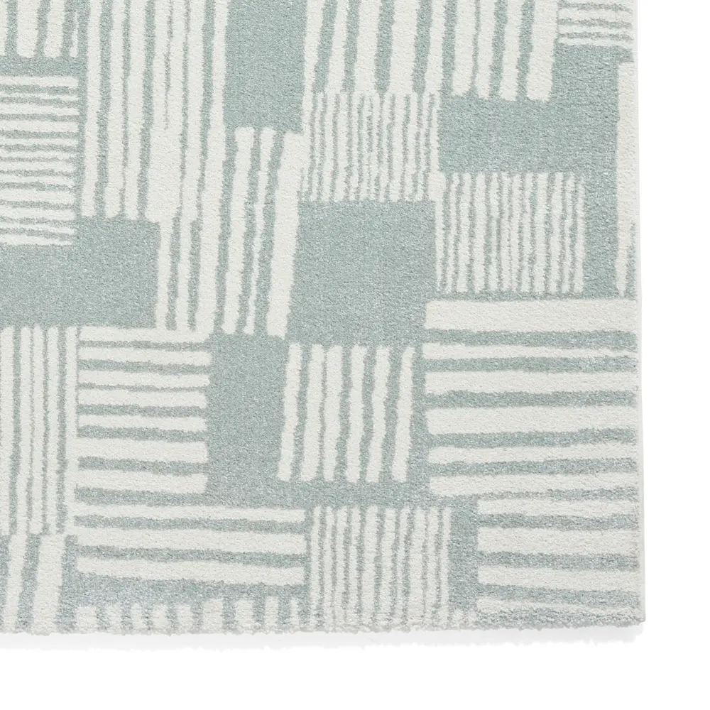 Catherine Lansfield Blocks Modern Abstract Sage Green Rug - Image 5