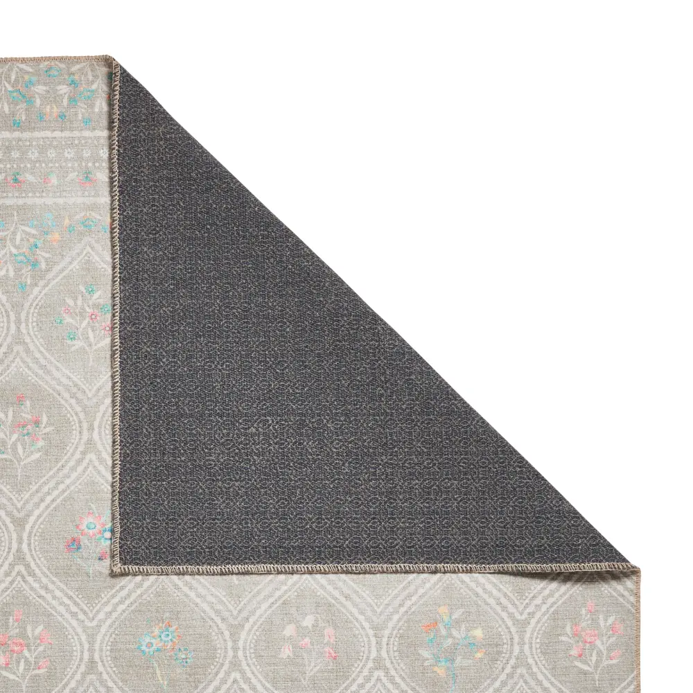 Catherine Lansfield Cameo Floral Sage Green Washable Rug - Image 7