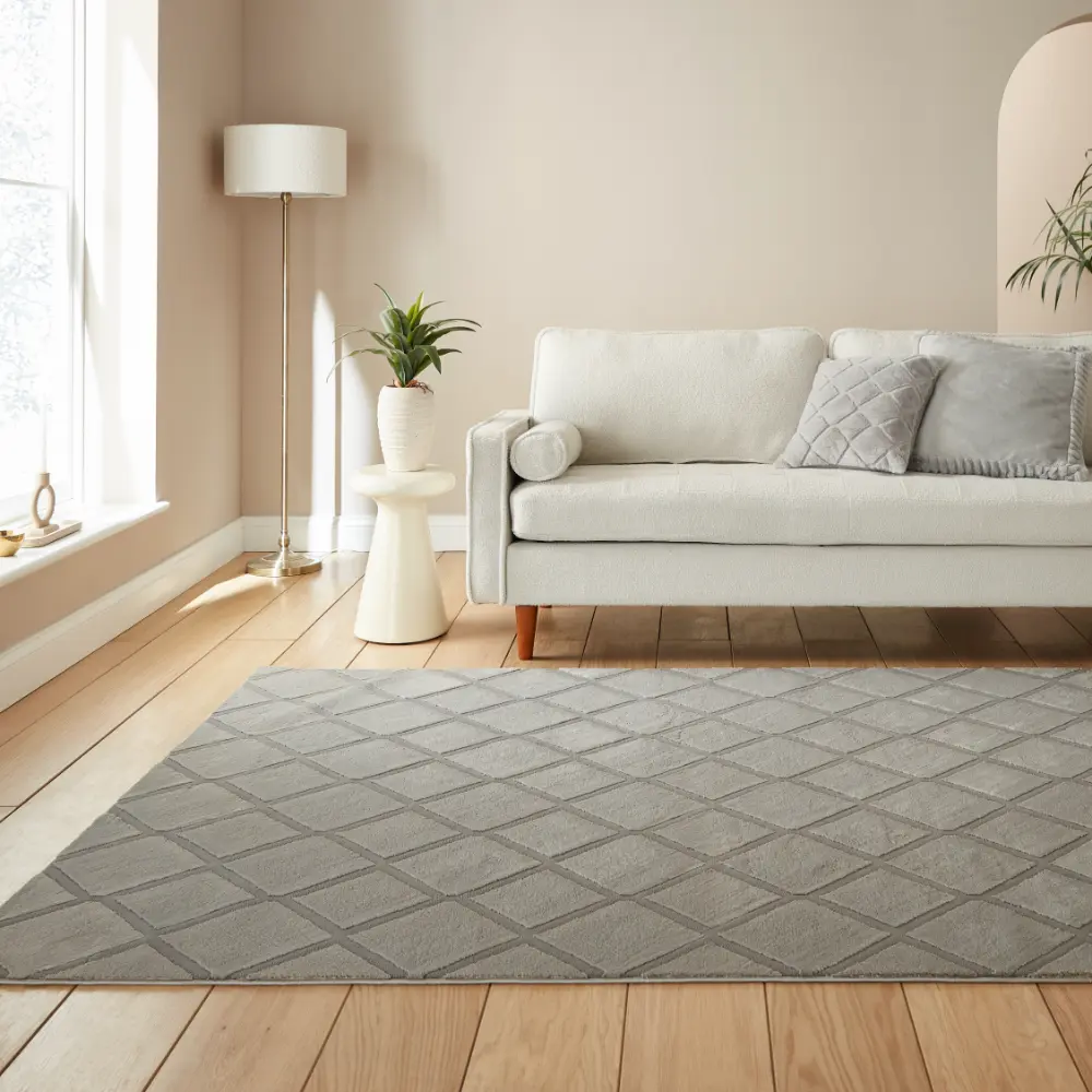 Catherine Lansfield Cosy Diamond Silver