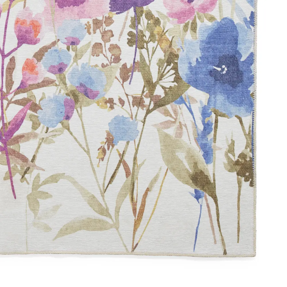 Catherine Lansfield Country Floral Purple Rug - Image 4