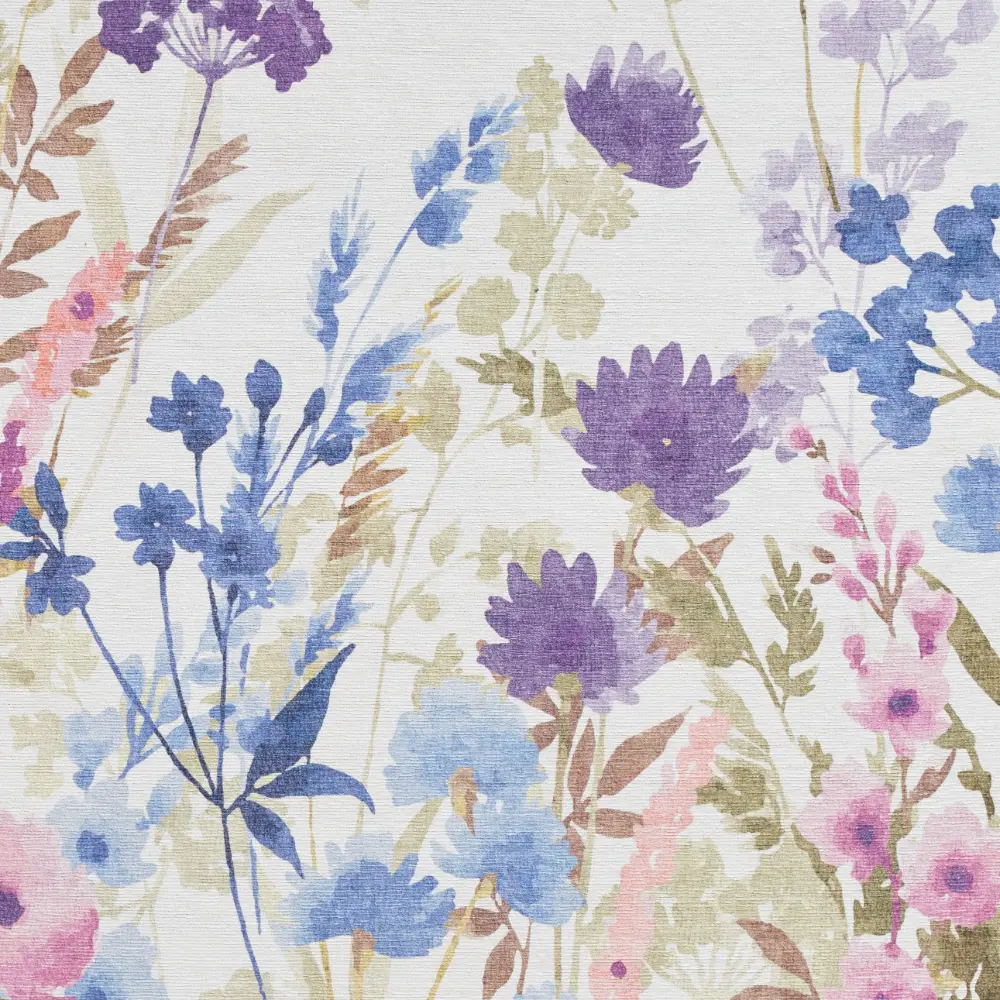 Catherine Lansfield Country Floral Purple Rug - Image 5