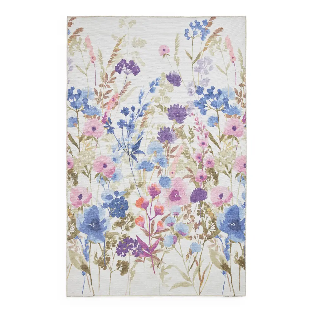 Catherine Lansfield Country Floral Purple Rug - Image 9