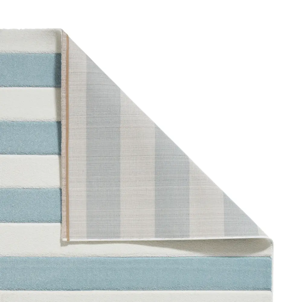 Catherine Lansfield Cove Stripe Modern Linear Blue Rug - Image 4