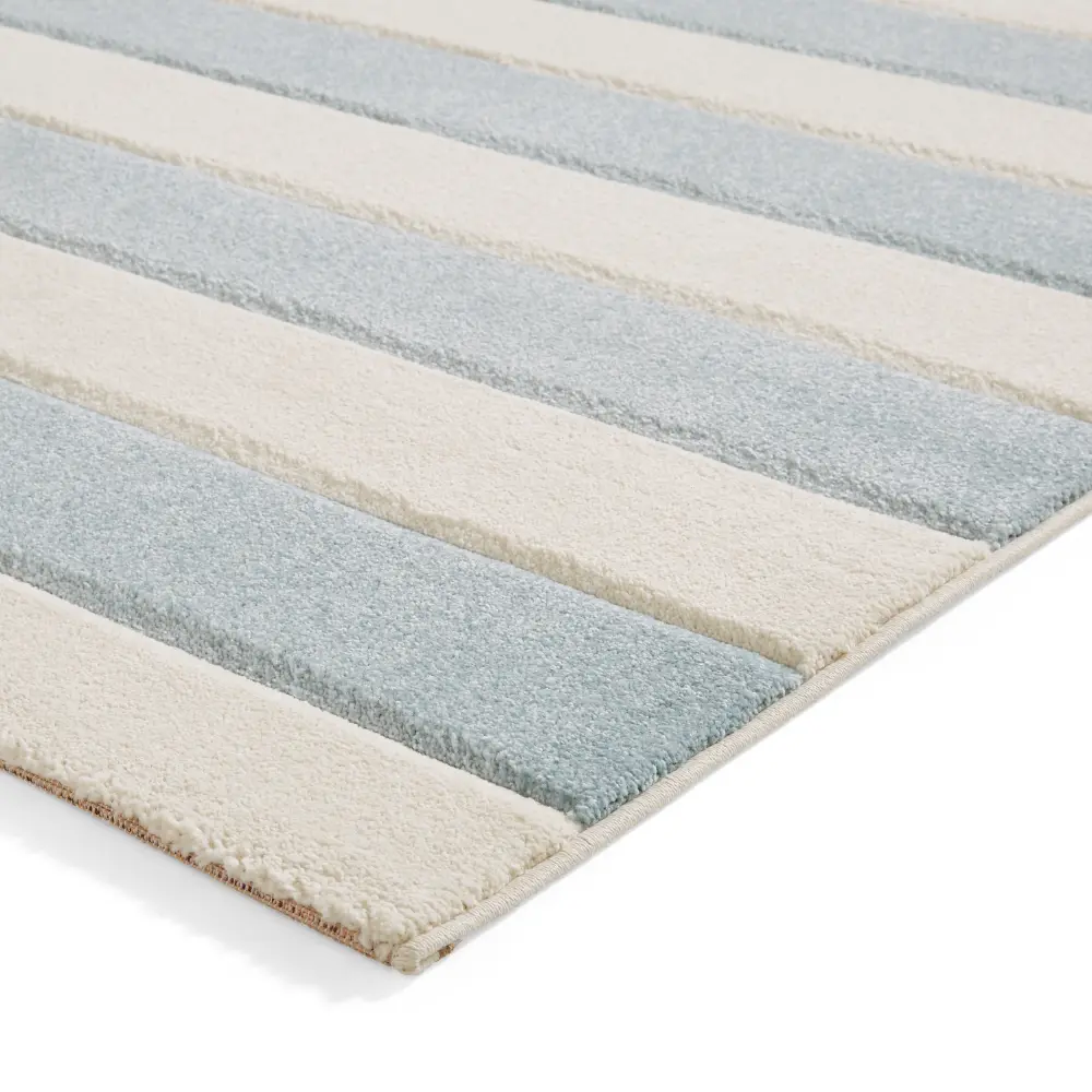 Catherine Lansfield Cove Stripe Modern Linear Blue Rug - Image 7