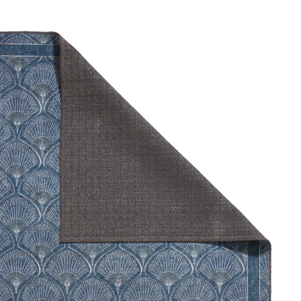 Catherine Lansfield Deco Peacock Washable Blue Rug - Image 10