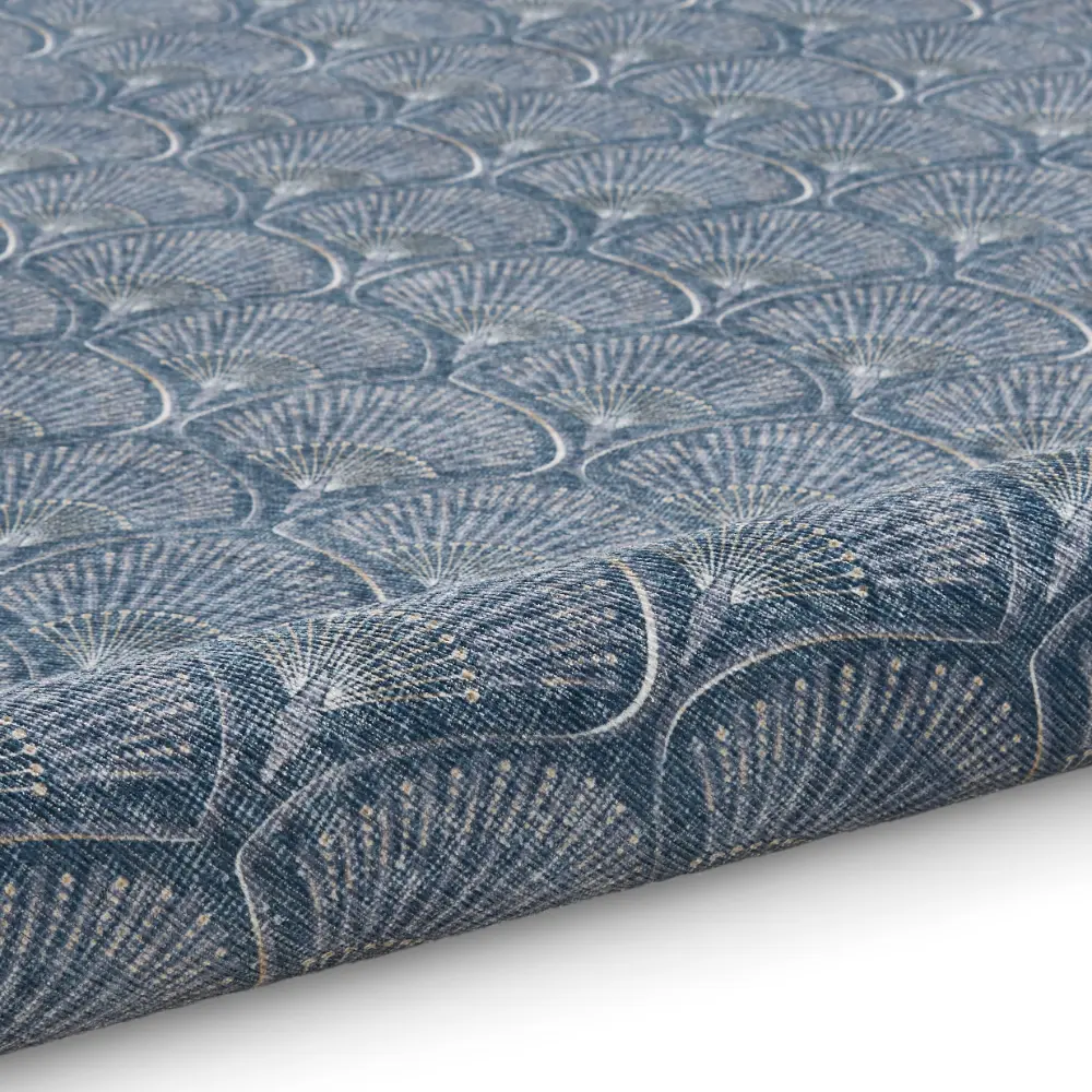Catherine Lansfield Deco Peacock Washable Blue Rug - Image 8
