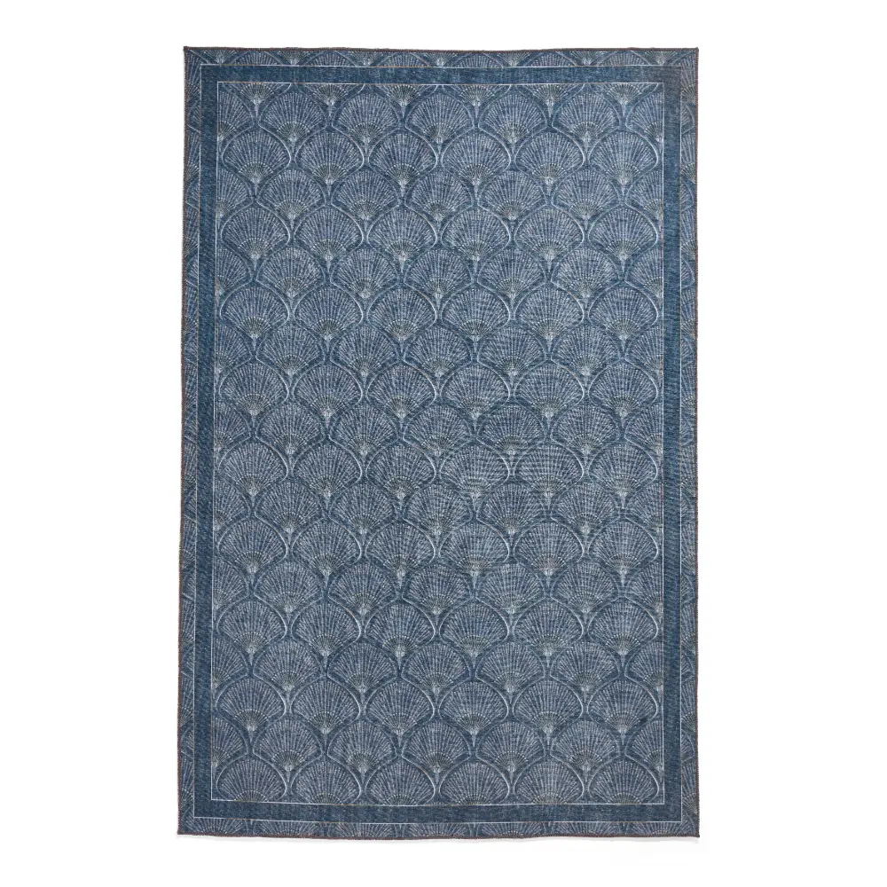 Catherine Lansfield Deco Peacock Washable Blue Rug - Image 9