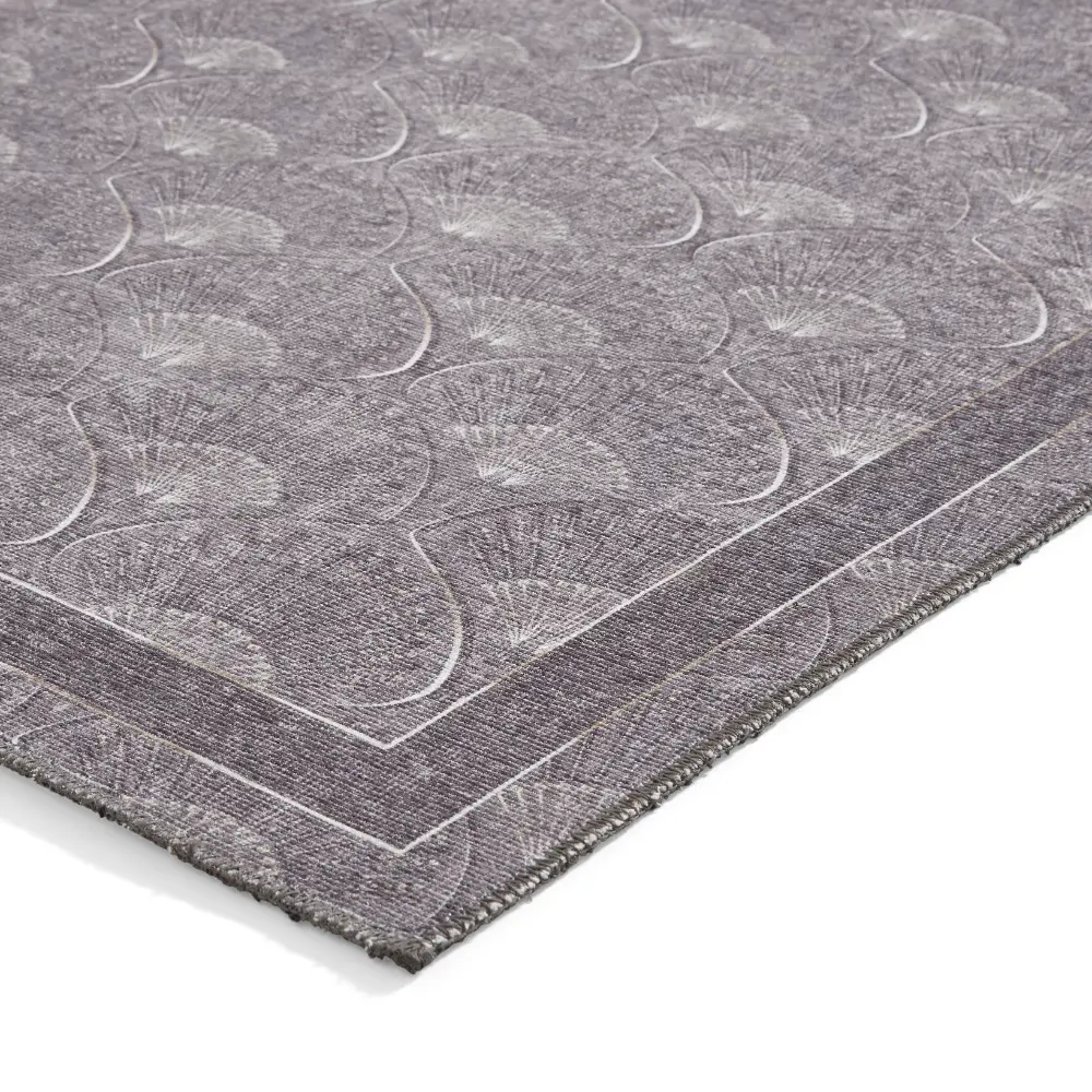 Catherine Lansfield Deco Peacock Washable Grey Rug - Image 8