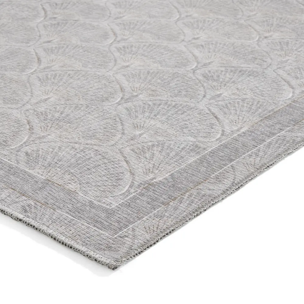 Catherine Lansfield Deco Peacock Washable Silver Rug - Image 7