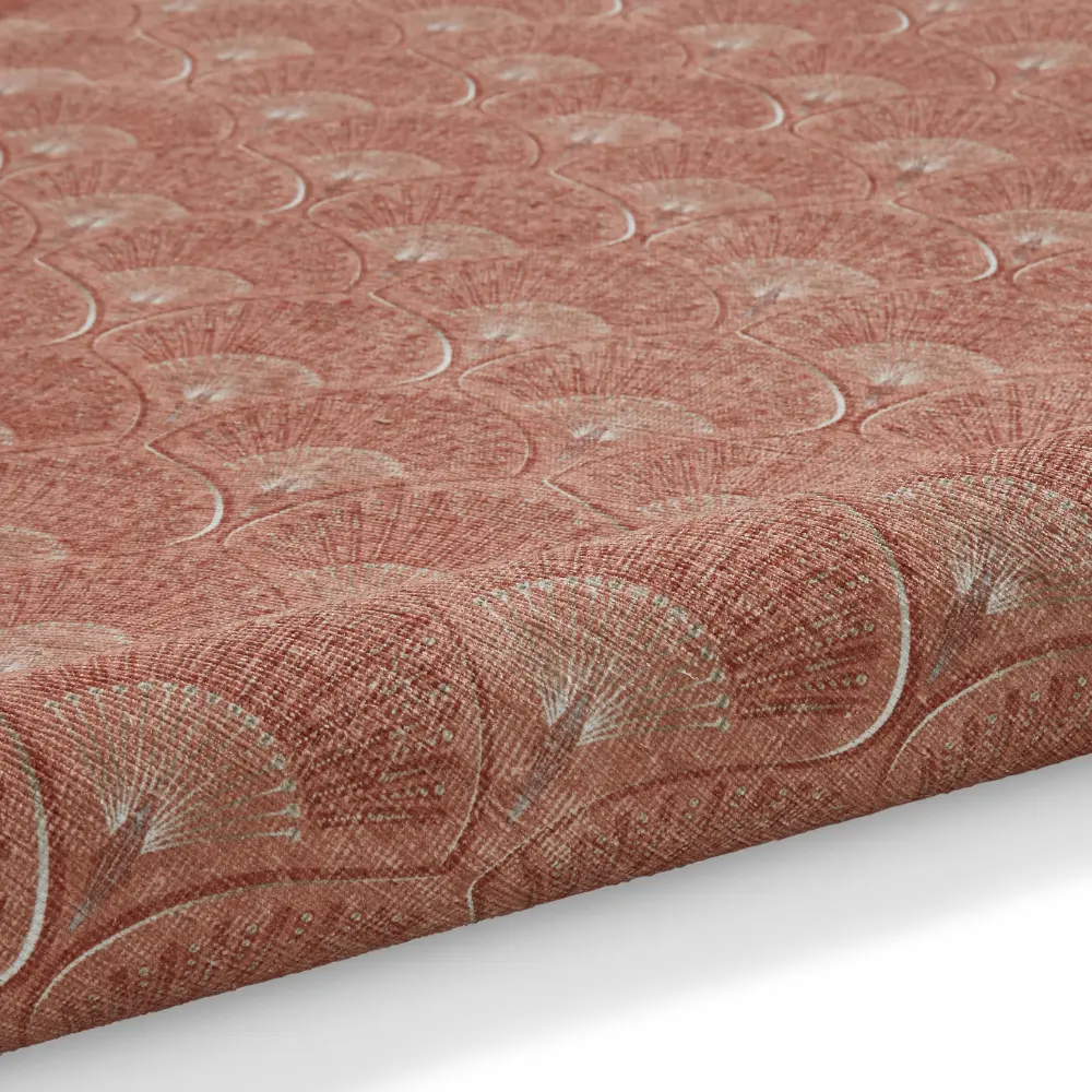Catherine Lansfield Deco Peacock Washable Terracotta Rug - Image 10