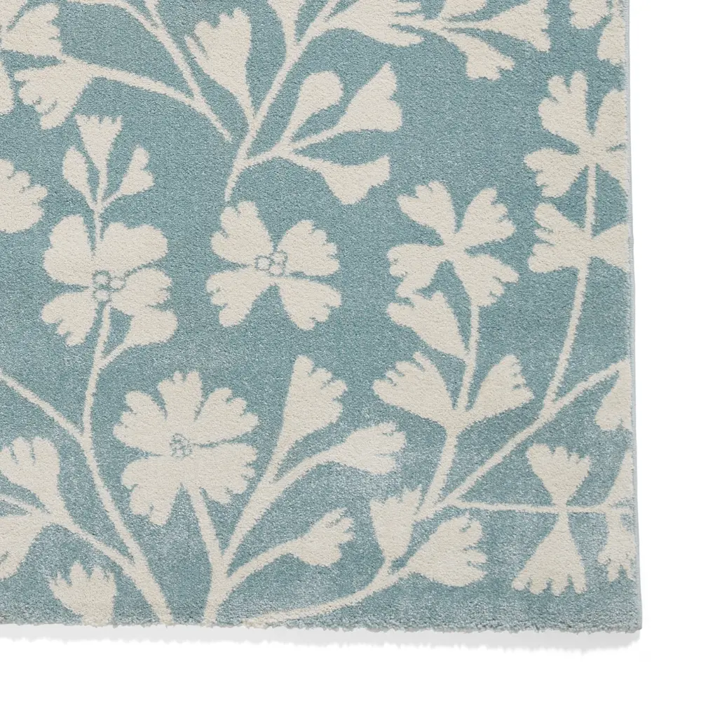 Catherine Lansfield Grace Floral Blue Rug - Image 5