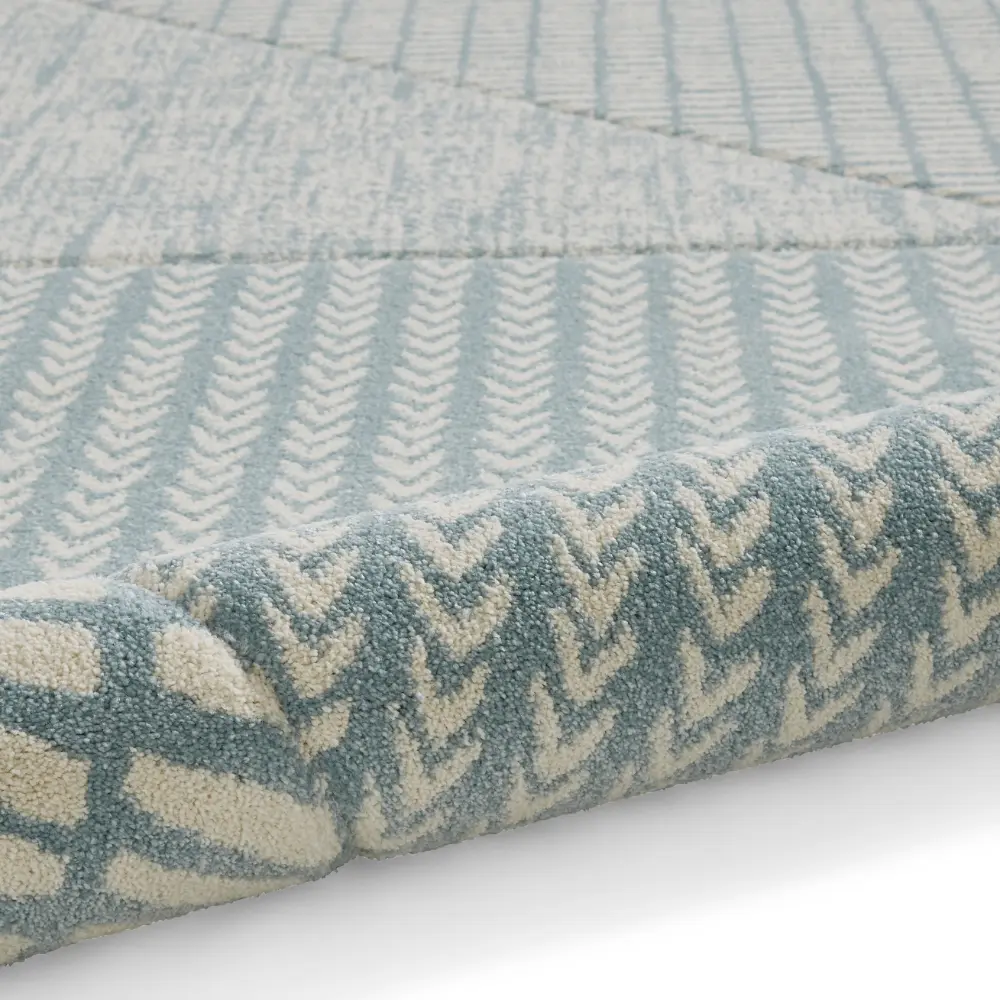 Catherine Lansfield Larsson Modern Abstract Blue Rug - Image 9