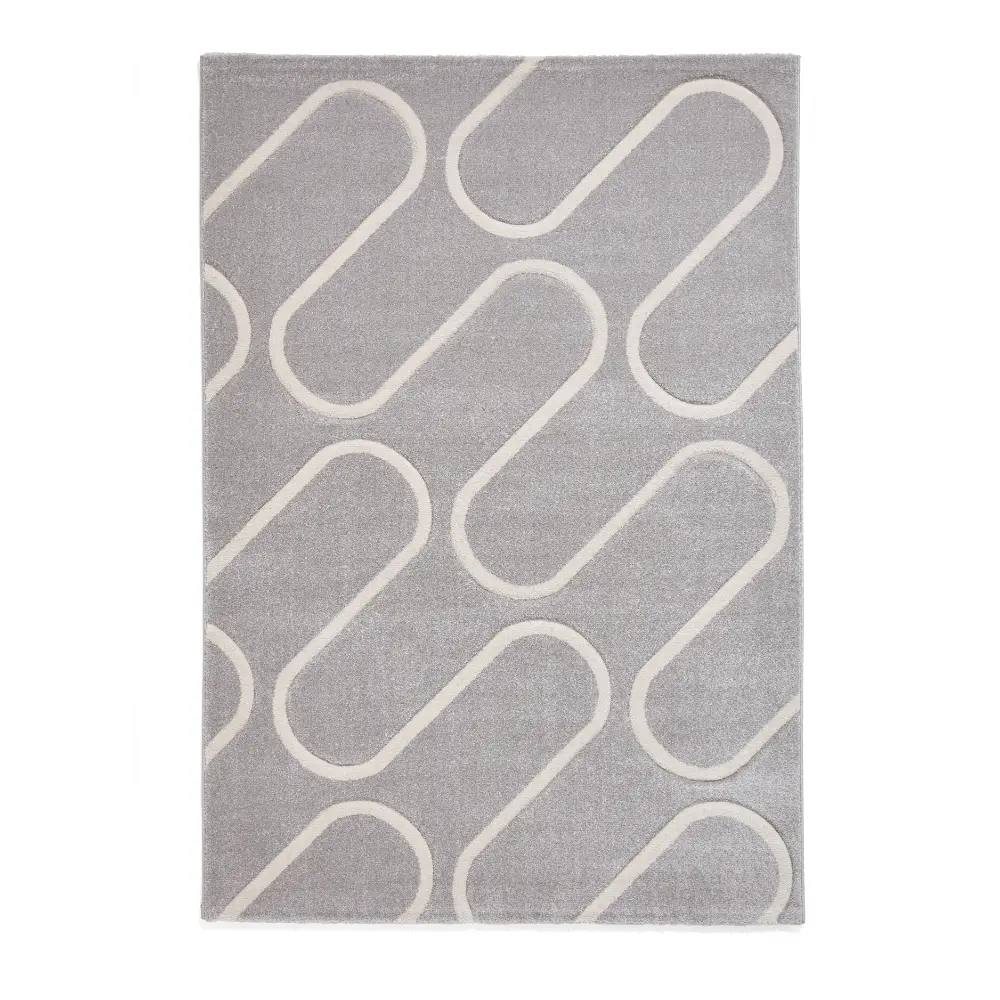 Catherine Lansfield Linear Curve Modern Geometric Grey Rug - Image 8