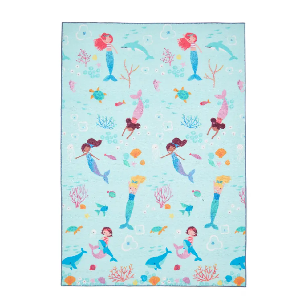 Catherine Lansfield  Mermaid Blue Rug - Image 7