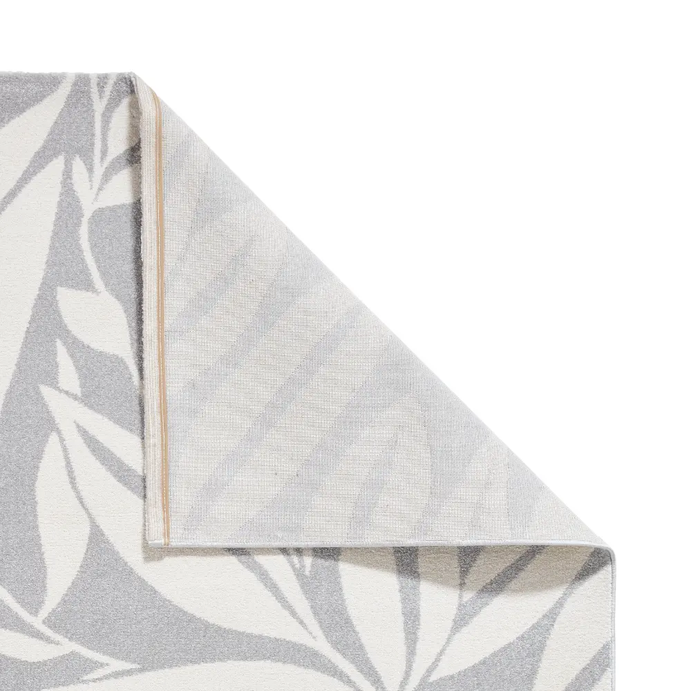 Catherine Lansfield Sorral Leaves Botanical Grey Rug - Image 4