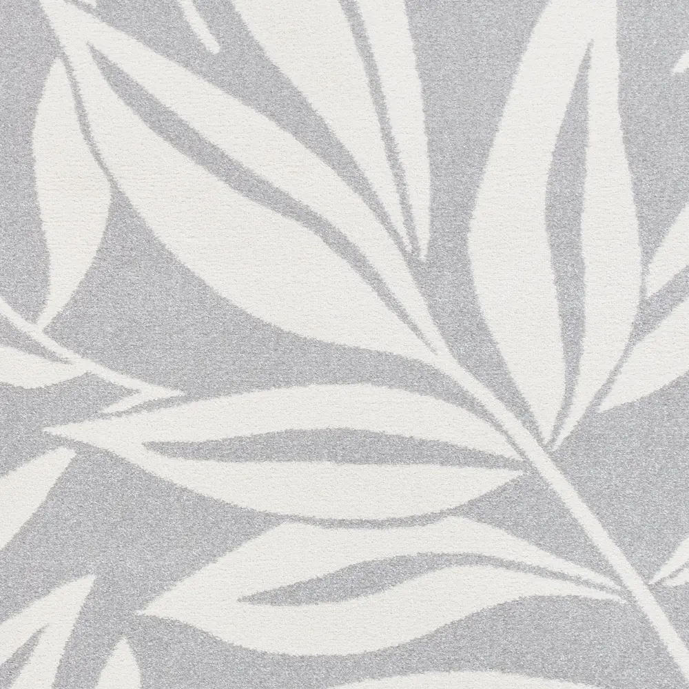 Catherine Lansfield Sorral Leaves Botanical Grey Rug - Image 6