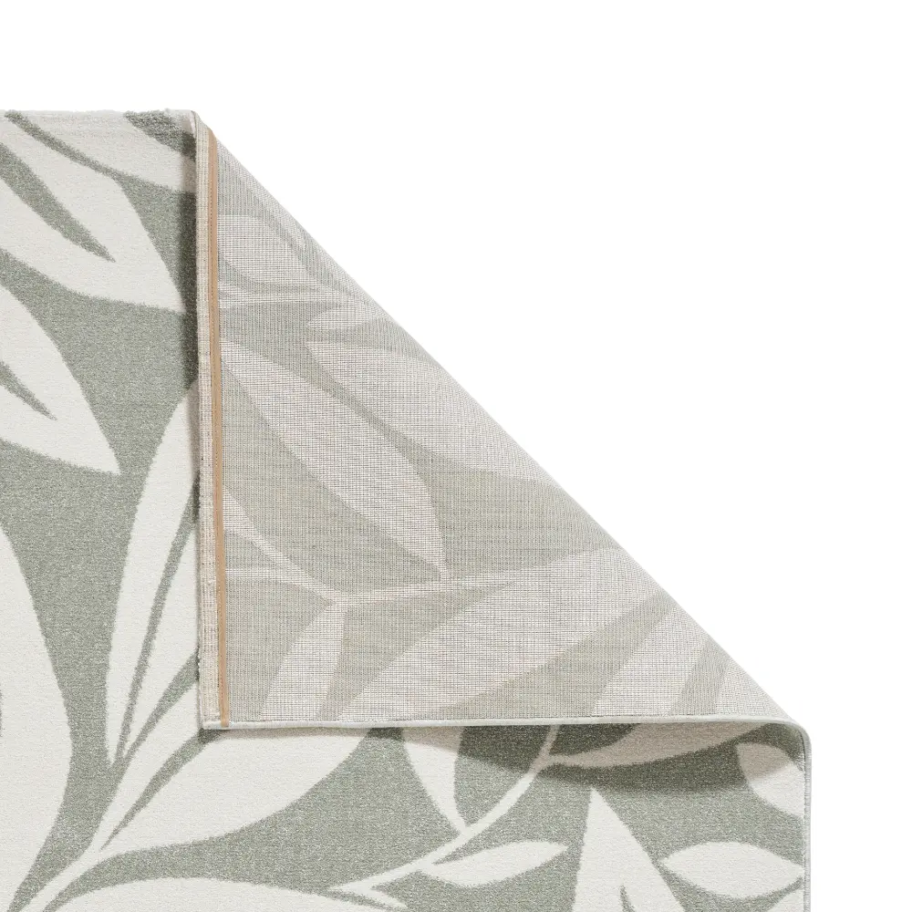 Catherine Lansfield Sorral Leaves Botanical Sage Green Rug - Image 4