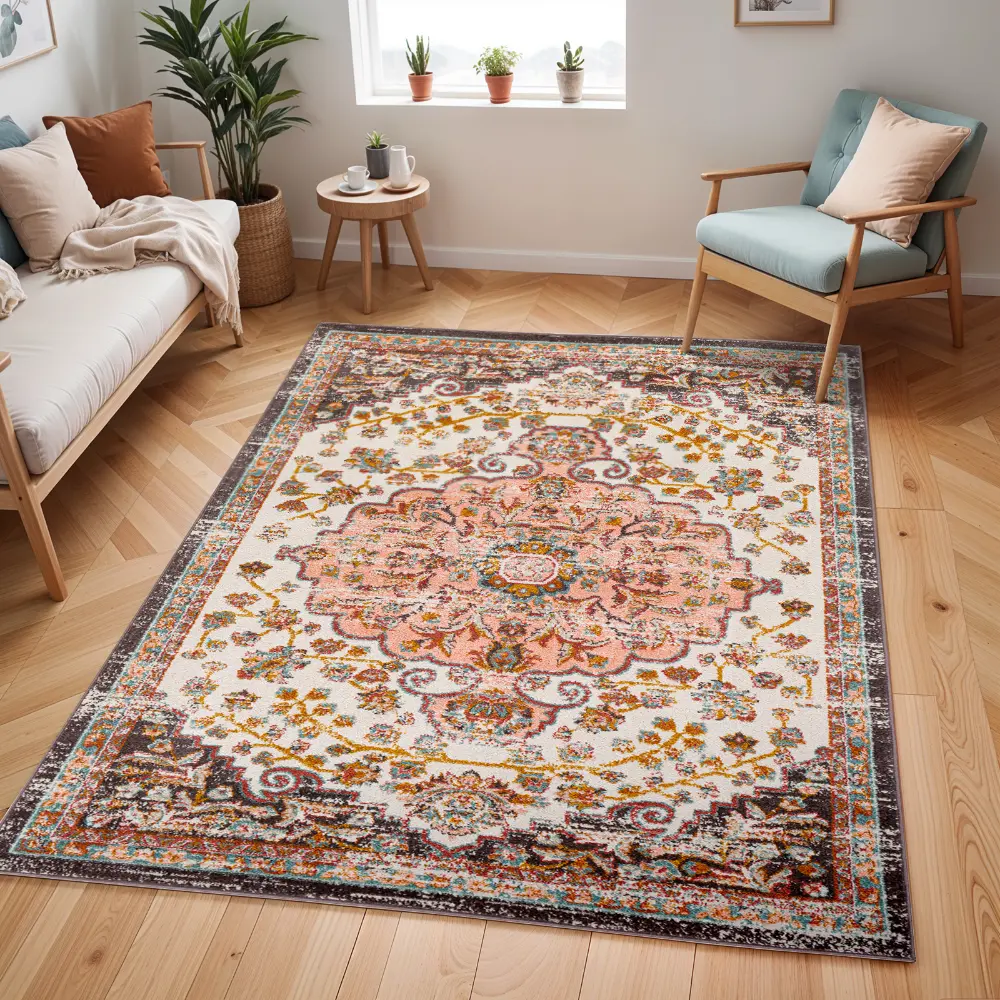 Celia Vintage Oriental Boho Brick Rug