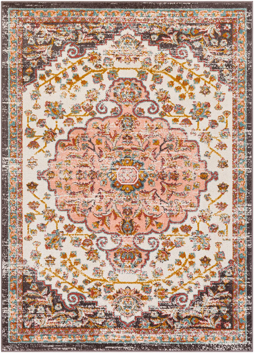 Celia Vintage Oriental Boho Brick Rug - Image 5