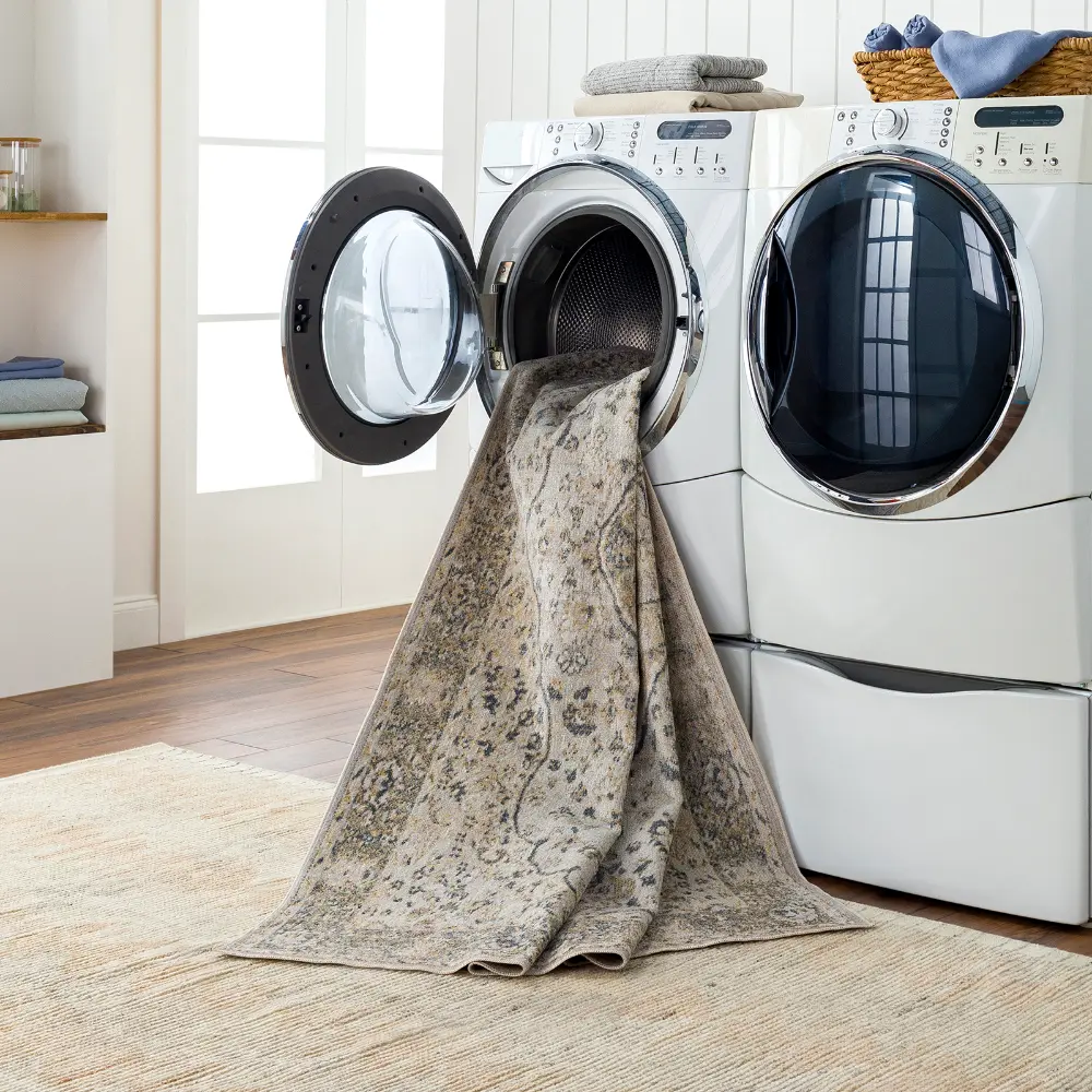 Celine Machine Washable Oriental Boho Camel Rug - Image 3