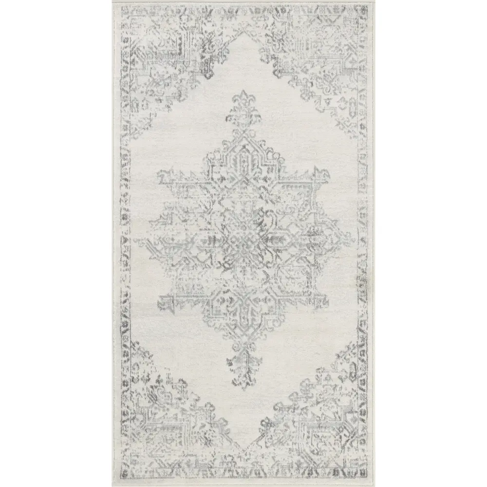 Ceren Vintage Oriental Boho Cream Rug - Image 6