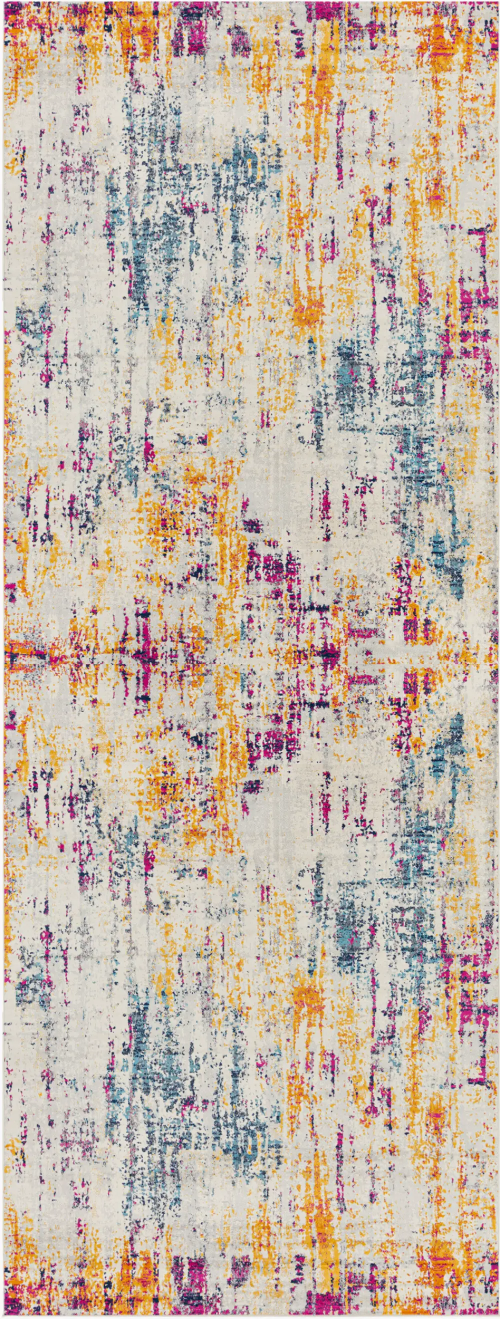 Chinu Abstract Modern Marble Blue Rug - Image 4