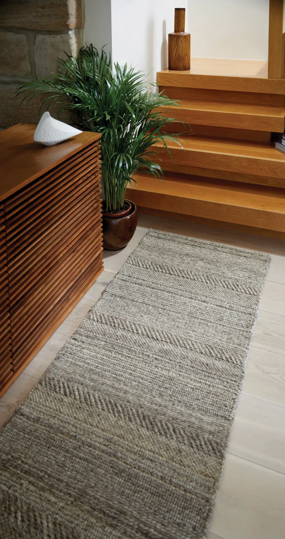 Chunky Knit Natural Rug - Image 9