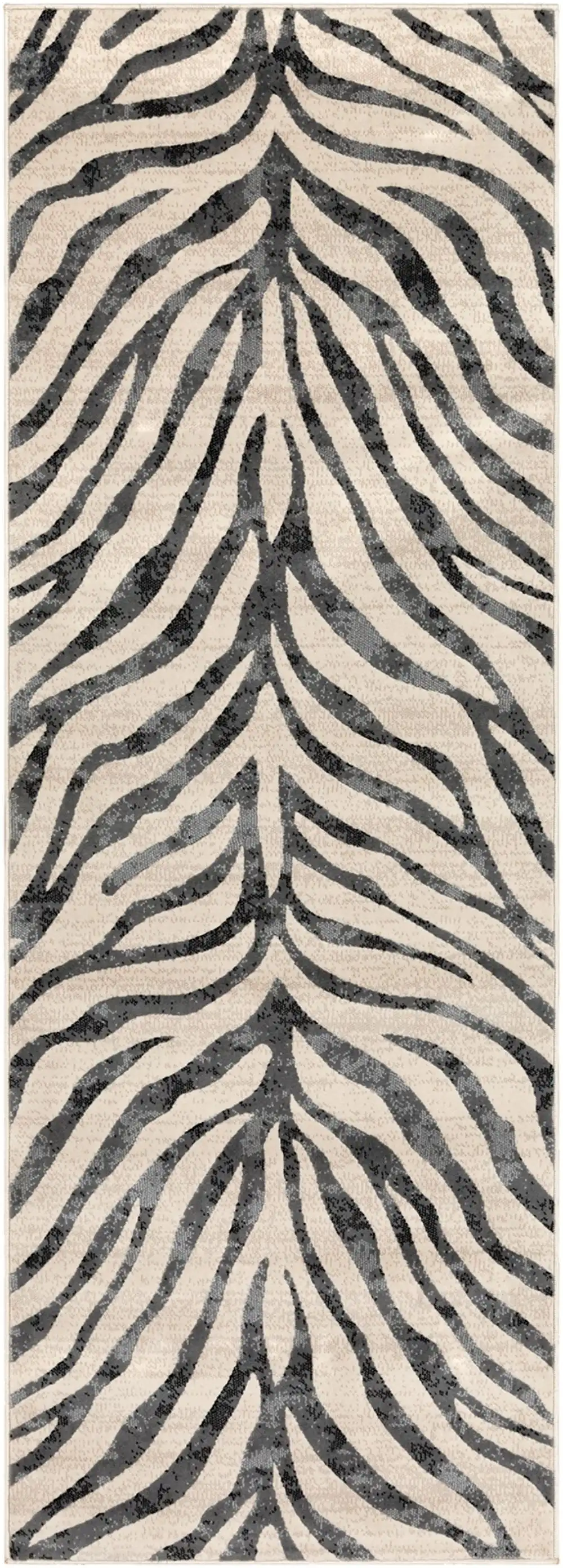 Cybele Scandi Boho Zebra Charcoal Rug - Image 9