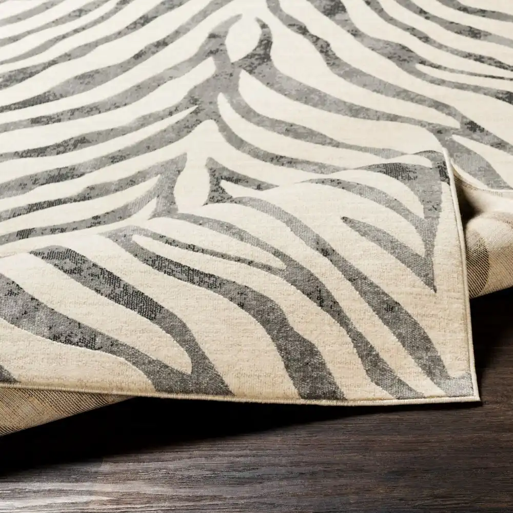Cybele Scandi Boho Zebra Light Grey Rug - Image 6