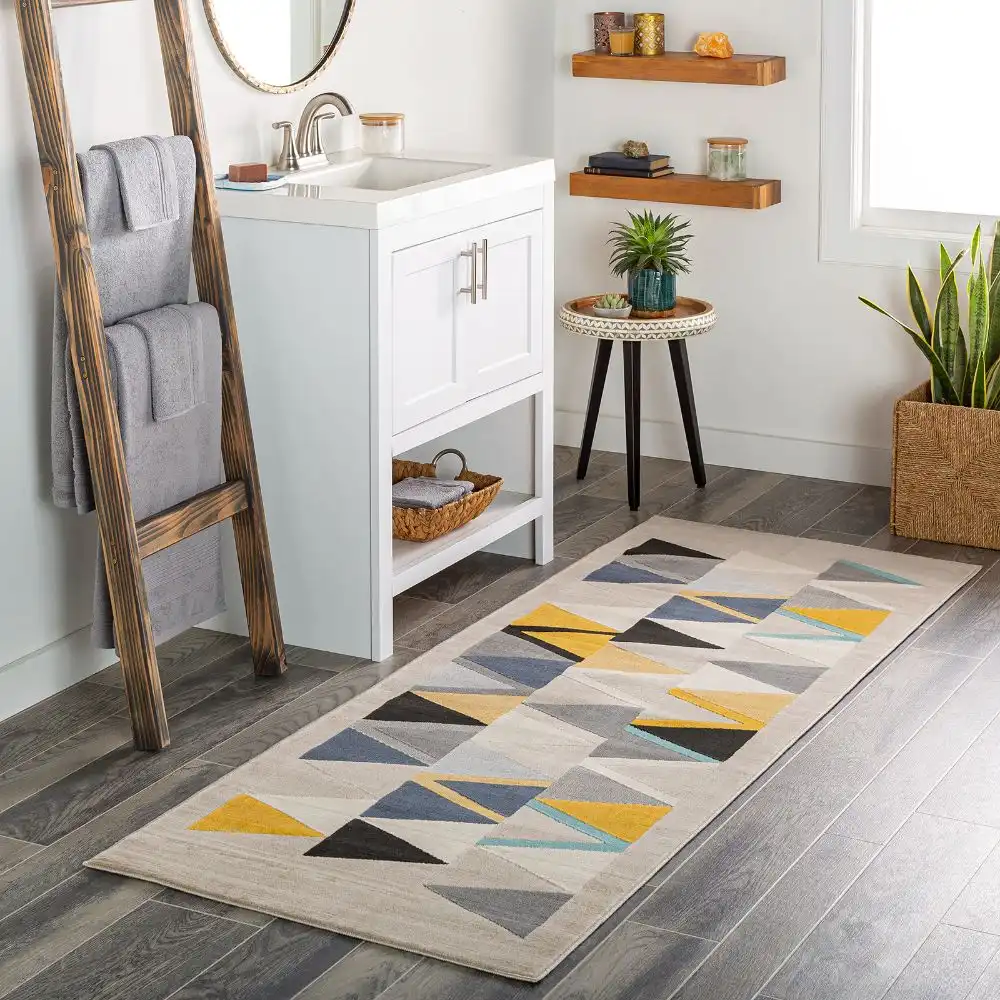 Delaney Scandi Geometric Mustard Rug - Image 2