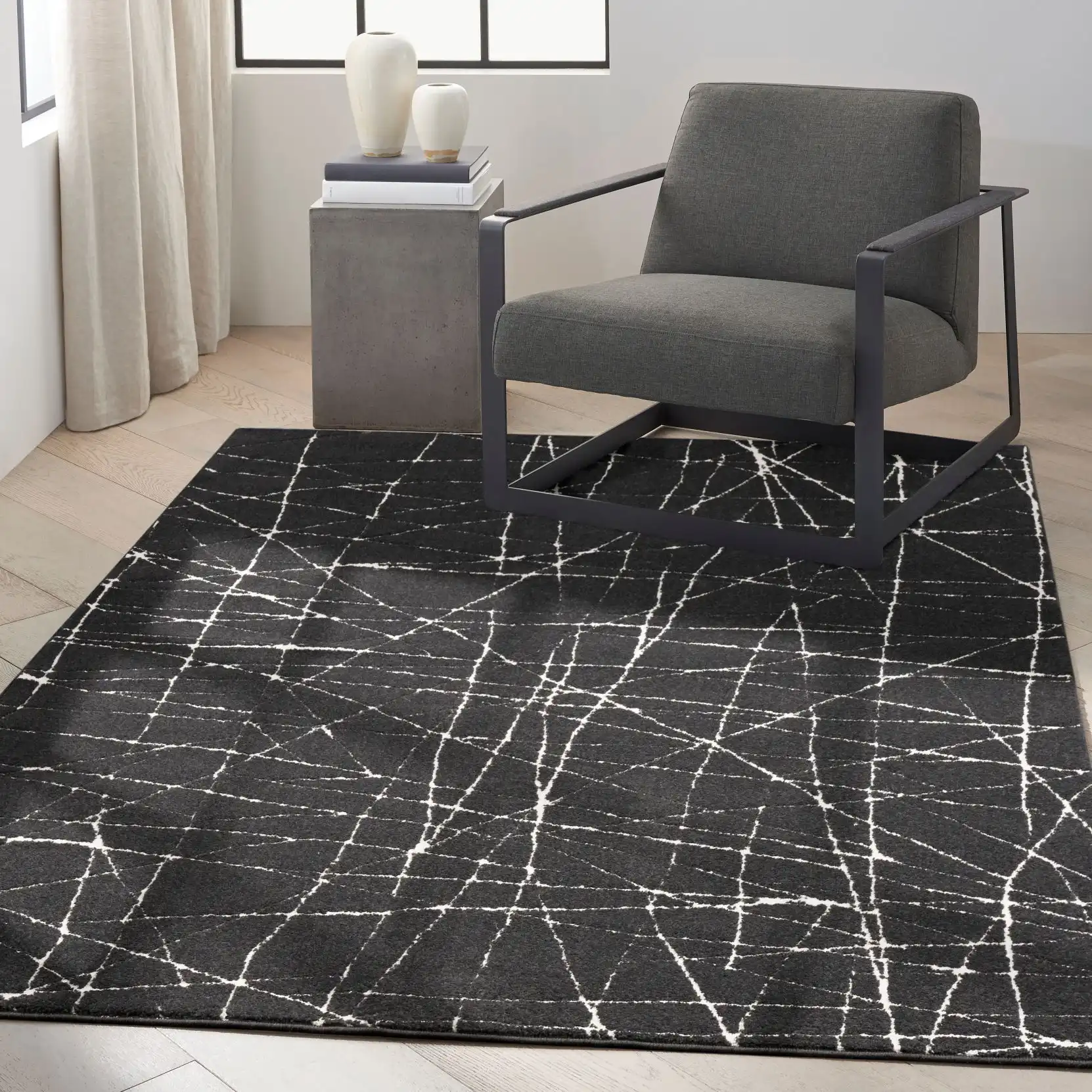 CK023 Balance BLN02 Black Ivory Rug