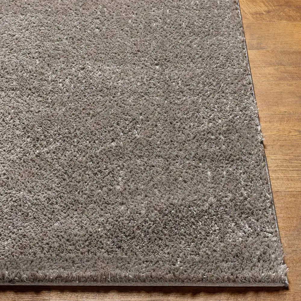Claire Shaggy Solid Color Plush Pile Dark Grey Rug - Image 2