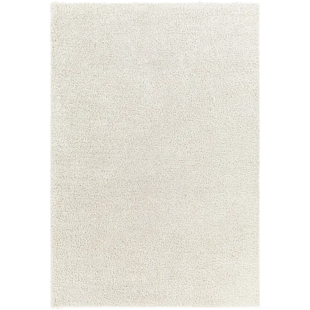 Claire Shaggy Solid Color Plush Pile Light Beige Rug - Image 8